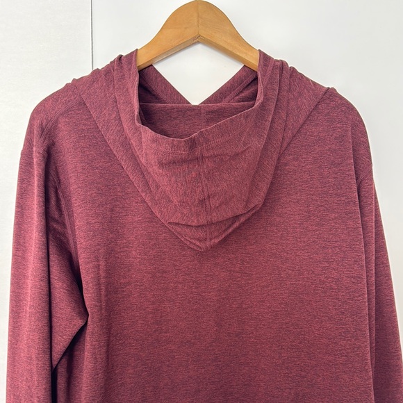 Vuori Red/Burgundy Hoodie Classic Knit Sweatshirt - Picture 4 of 5